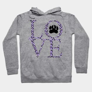 Dog Mom design in purple cheetah Hoodie
